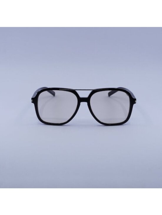 Saint Laurent SL545 001 Sunglasses Black Aviator Frame, Light Yellow Lenses main image 7